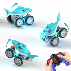 ماشین کنترلی کوسه هیولای آب و خاک مدل 313-989 Amphibious Remote Control Car_اسباب بازی
